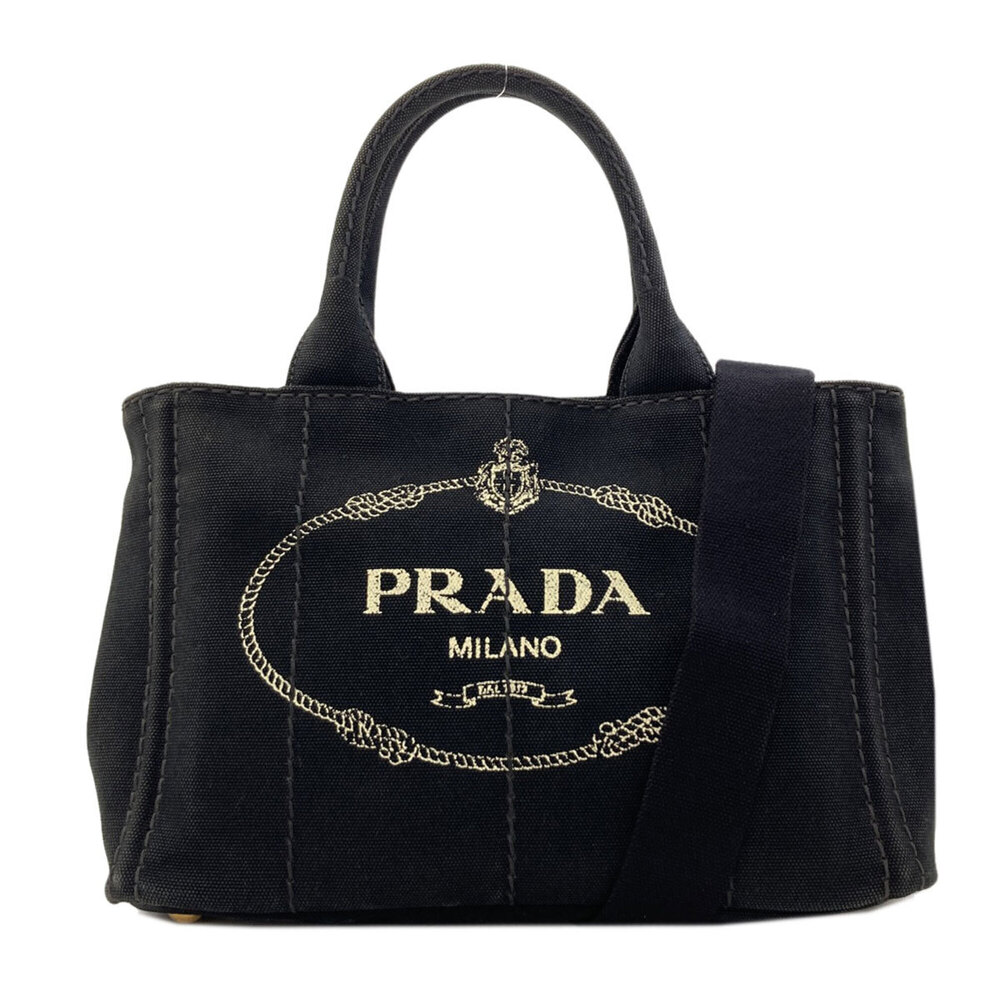 Prada Canapa Mini 2-Way Handbag, Canvas, Women's PRADA